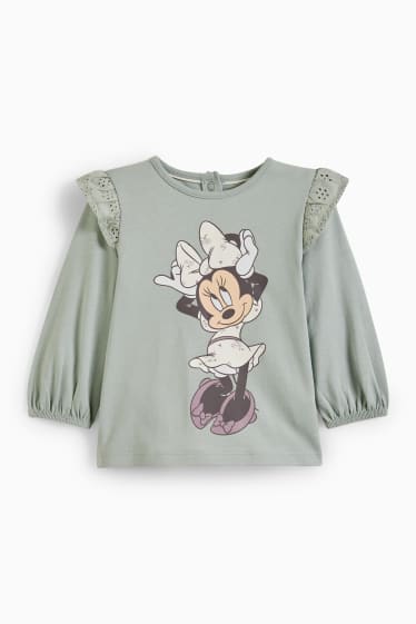 Babys - Minnie Mouse - babyoutfit - 3-delig - mintgroen