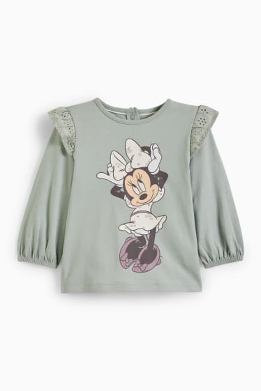Baby: meisjes - Minnie Mouse - babyoutfit - 3-delig - mintgroen
