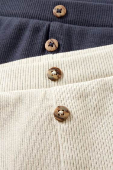 Neonati - Confezione da 2 - pantaloni neonati - bianco crema