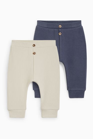 Neonati - Confezione da 2 - pantaloni neonati - bianco crema