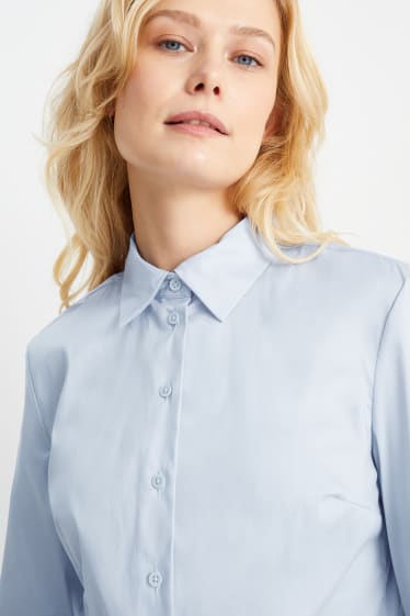 Women - Business blouse - light blue