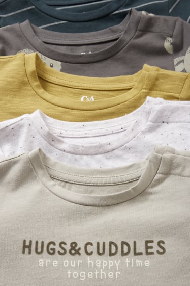 Bebés - Pack de 5 - koalas - camisetas de manga larga para bebé - gris