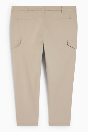 Hommes - Pantalon cargo - regular fit - beige