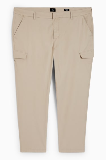 Uomo - Pantaloni cargo - regular fit - beige