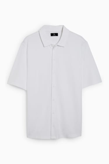 Hommes - Chemise - relaxed fit - col kent - blanc