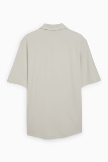 Pánské - Košile - relaxed fit - kent - krémové barvy