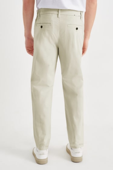 Hommes - Chino - tapered fit - Flex - blanc crème