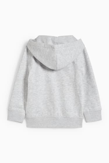 Kinderen: jongens - Sweatvest met capuchon - genderneutraal - licht grijs-mix