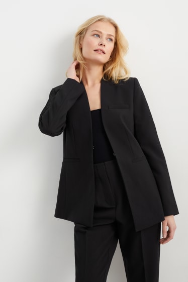 Women - Business blazer - fitted - black