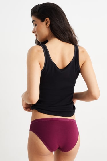Femmes - Lot de 4 - culottes - bleu clair