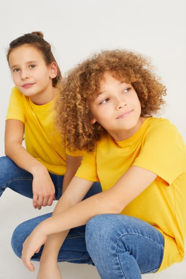 Kinderen - T-shirt - genderneutraal - licht oranje
