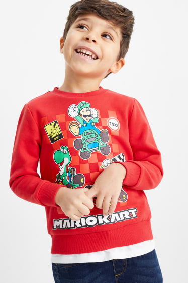 Kinderen: jongens - Mario Kart - sweatshirt - rood