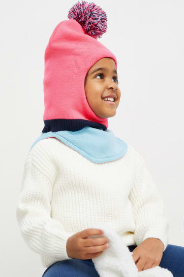 Enfants filles - Bonnet de ski - rose fluo