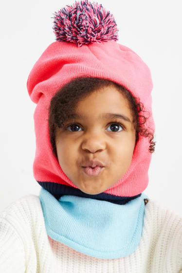 Enfants filles - Bonnet de ski - rose fluo