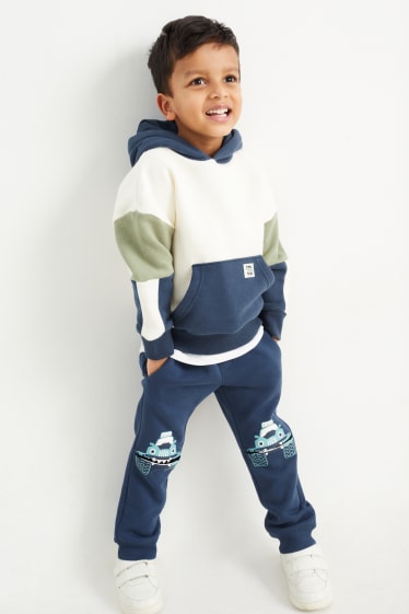 Bambini - Confezione da 2 - monster e truck - pantaloni sportivi - blu scuro