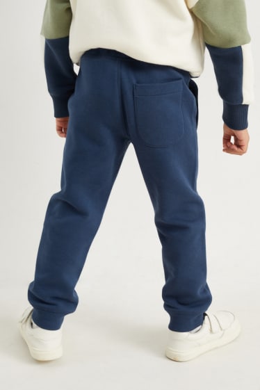 Kinderen - Set van 2 - monster en vrachtwagen - joggingbroek - donkerblauw