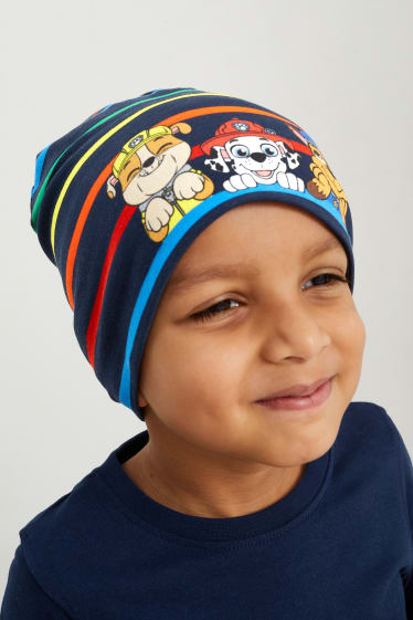 Nen - La Patrulla Canina - gorra - de ratlles - blau fosc