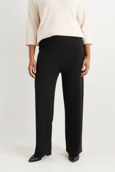 Donna - Pantaloni in maglia basic - nero