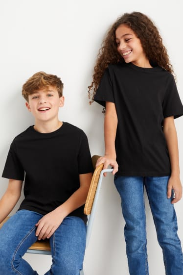Kinder Jungen - Kurzarmshirt - genderneutral - schwarz