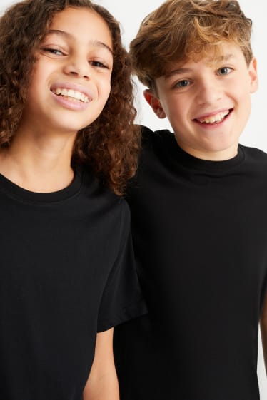 Kinder Jungen - Kurzarmshirt - genderneutral - schwarz