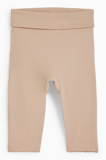 Baby: meisjes - Babyoutfit - 3-delig - beige