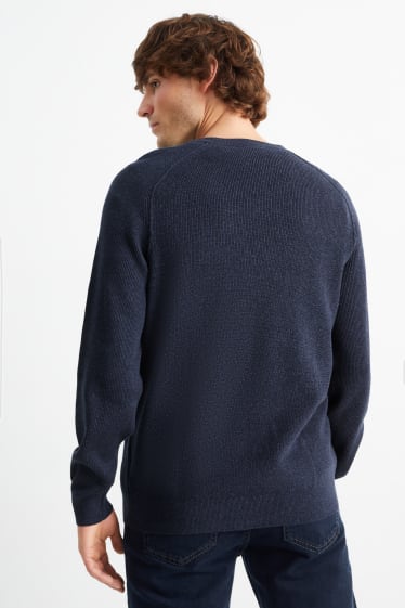 Heren - Trui - donkerblauw