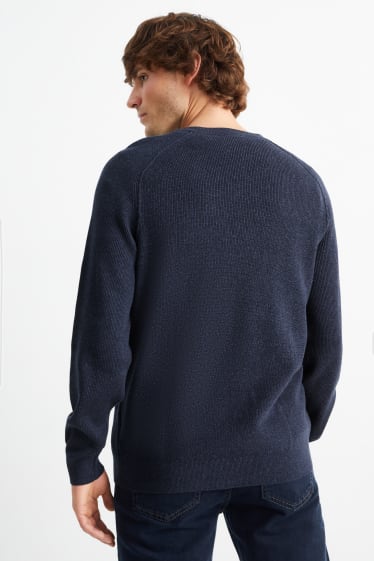 Hommes - Pull - bleu foncé