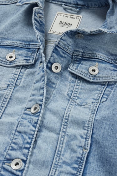 Dětské - Džínová bunda - džíny - světle modré