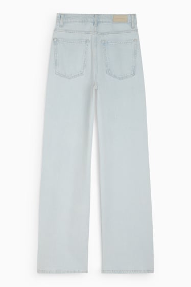 Women - CLOCKHOUSE - loose fit jeans - high waist - denim-light blue