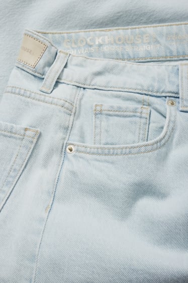 Dámské - CLOCKHOUSE - loose fit jeans - high waist - džíny - světle modré