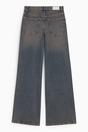 Mujer - CLOCKHOUSE - wide leg jeans - mid waist - vaqueros - marrón