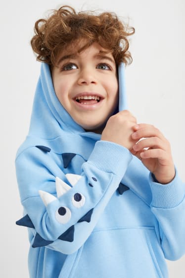 Children - Dinosaur - hoodie - light blue