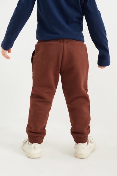 Dětské - Multipack 2 ks - teplákové kalhoty - světle šedá-žíhaná