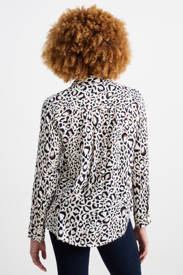 Donna - Blusa - fantasia - bianco crema