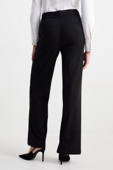 Dona - Pantalons formals - high waist - wide leg - Mix & Match - negre