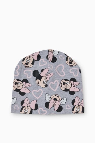 Enfants - Minnie Mouse - bonnet - gris clair chiné
