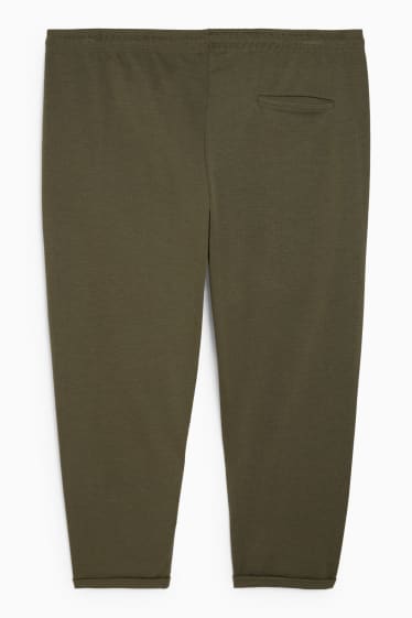 Pánské - Teplákové kalhoty - tmavozelená