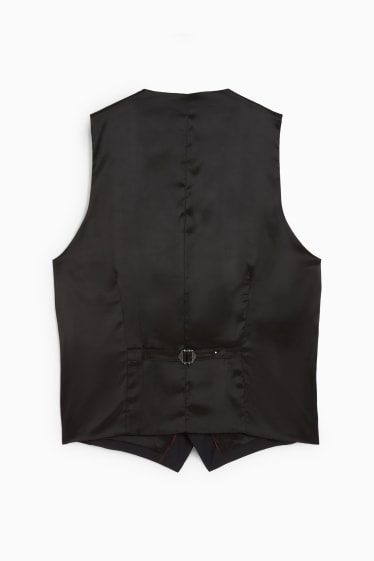Men - Mix-and-match suit waistcoat - regular fit - flex - wool blend - black