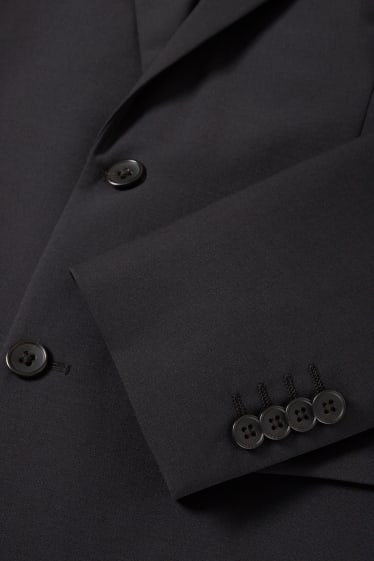 Bărbați - Sacou modular - regular fit - Flex - amestec de lână virgină - negru