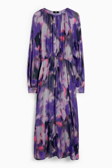 Women - Fit & flare dress - patterned - violet