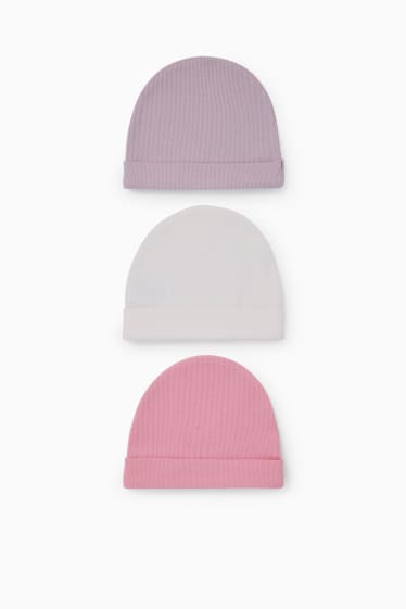 Neonati - Confezione da 3 - berretto neonati - rosa
