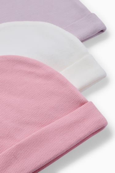 Neonati - Confezione da 3 - berretto neonati - rosa