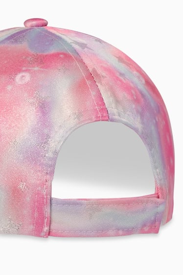 Kinder - Baseballcap - Glanz-Effekt - pink