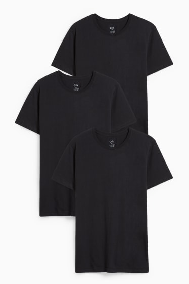 Herren - Multipack 3er - Unterhemd - seamless - schwarz