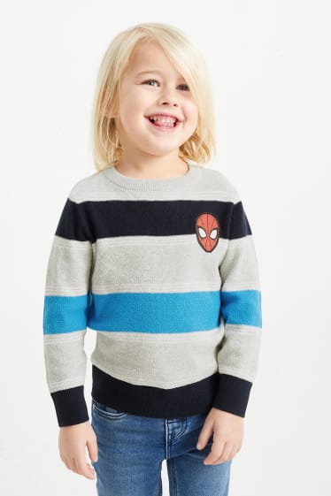 Kinder - Spider-Man - Pullover - gestreift - dunkelblau