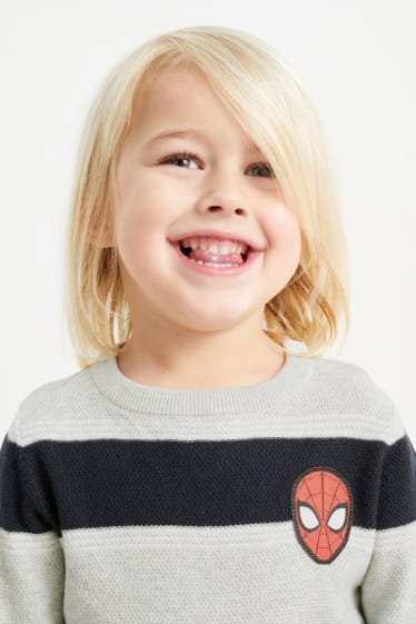 Kinder - Spider-Man - Pullover - gestreift - dunkelblau