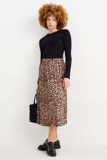Women - Skirt - patterned - brown