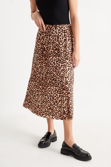 Women - Skirt - patterned - brown