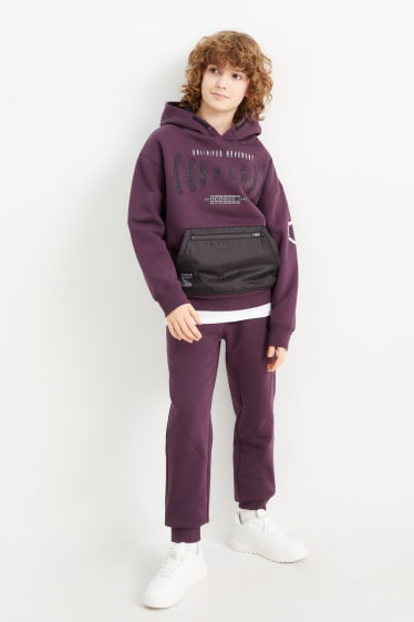Dzieci - Spodnie dresowe - purpurowy