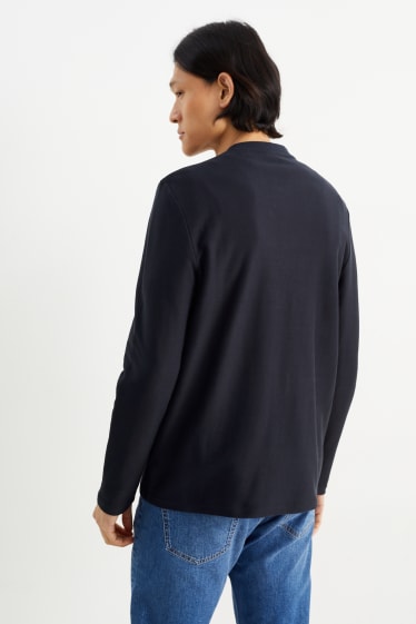 Men - Long sleeve top - dark blue